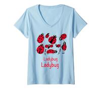 Mujer Mariquitas lindas mariquitas Camiseta Cuello V