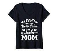 Mujer Mariscal de Campo Mamá Fútbol Mamá Deportes Camiseta Cuello V
