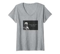 Mujer Mark Twain I Never Said That Divertido diseño de Cita literaria Camiseta Cuello V