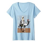 Mujer Marrakech Camel Sunset Morocco Flag Marrakesh Lovers Camiseta Cuello V