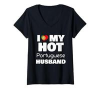 Mujer Married To Hot Portugal Man I Love My Hot Portuguese Husband Camiseta Cuello V