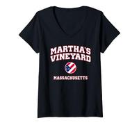 Mujer Martha's Vineyard Massachusetts (Massachusetts) Camiseta Cuello V