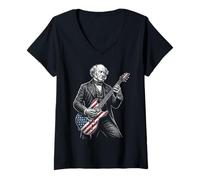 Mujer Martin Van Buren Guitarra Camiseta Cuello V