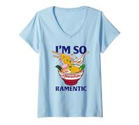 Mujer Maruchan Valentine's Day I'm So Ramentic Funny Quote Camiseta Cuello V