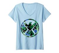 Mujer Marvel Agents Of Shield Floral Paradise Icon Camiseta Cuello V