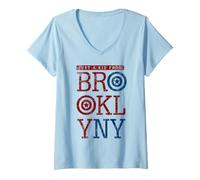 Mujer Marvel Avengers Captain America Just A Kid from Brooklyn NY Camiseta Cuello V
