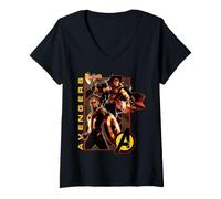 Mujer Marvel Avengers Doomsday Avengers Captain America and Thor Camiseta Cuello V
