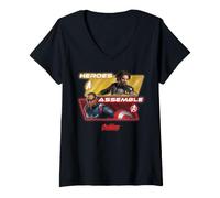Mujer Marvel Avengers Doomsday Heroes Assemble Bucky and Sam Camiseta Cuello V
