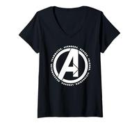 Mujer Marvel Avengers: Endgame Logo Heroes and Legends Camiseta Cuello V