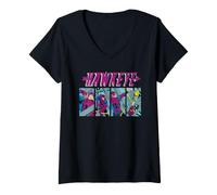 Mujer Marvel Avengers Hawkeye Classic Retro Comics Costume Panels Camiseta Cuello V
