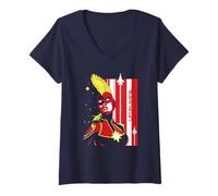 Mujer Marvel Captain Marvel Carol Danvers - Camiseta Camiseta Cuello V