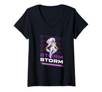 Mujer Marvel Cosmic Invasion Game Storm X-Men Retro Pixel Graphics Camiseta Cuello V