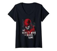 Mujer Marvel Daredevil Born Again The Devil'S Work Is Never Done Camiseta Cuello V