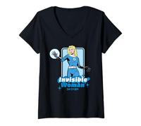 Mujer Marvel Fantastic Four: First Steps Team Invisible Woman Camiseta Cuello V