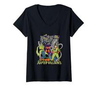 Mujer Marvel Halloween Spine-Tingling Super-Villains Camiseta Cuello V