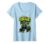 Mujer Marvel Incredible Hulk with The Venom Symbiote Hulk Smash Camiseta Cuello V