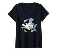 Mujer Marvel Jeff The Land Shark in Wolverine X-Men Costume Camiseta Cuello V