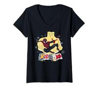 Mujer Marvel Miles Morales When I Grow Up Torn Paper Collage Camiseta Cuello V