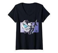 Mujer Marvel Rivals Jeff The Land Shark Devouring Duo Symbiote Camiseta Cuello V