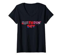 Mujer Marvel Spider-Man Birthday Boy Team Spidey Party Camiseta Cuello V