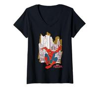 Mujer Marvel Spider-Man: Brand New Day Animated Style Spidey Pose Camiseta Cuello V