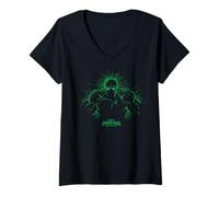 Mujer Marvel Spider-Man: Brand New Day Hulk Green Web Silhouette Camiseta Cuello V