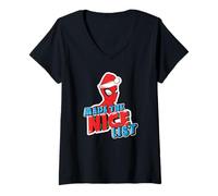 Mujer Marvel Spider-Man Christmas Santa Hat Made The Nice List Camiseta Cuello V