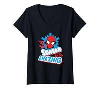 Mujer Marvel Spider-Man Christmas 'Tis The Season to be Amazing Camiseta Cuello V