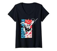 Mujer Marvel Spider-Man: Day City Peter Parker Signature Camiseta Cuello V