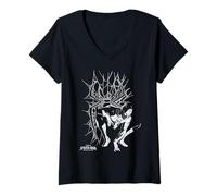 Mujer Marvel Spider-Man: Day Spiderman Crouch Silhouette Camiseta Cuello V