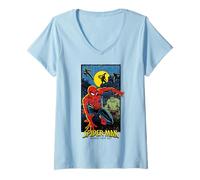Mujer Marvel Spider-Man: Day Spidey Surrounded by Foes Camiseta Cuello V