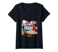 Mujer Marvel Spider-Man & Friends 1st Day of School Back to School Camiseta Cuello V