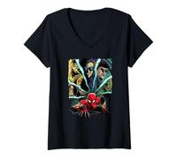 Mujer Marvel Spider-Man: No Way Home Spider-Man y sus enemigos Camiseta Cuello V
