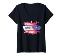 Mujer Marvel Spider-Man Swinging into 3rd Grade Back to School Camiseta Cuello V