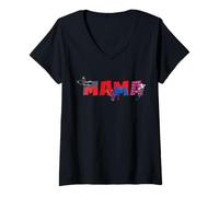 Mujer Marvel Spider-Man Trio Mama Mother's Day Family Trip B-Day Camiseta Cuello V