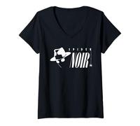 Mujer Marvel Spider-Noir Black & White Portrait and Spider Logo Camiseta Cuello V