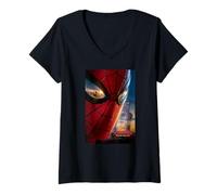 Mujer Marvel Studios Spider-Man BND Movie 2026 Mask Eyes Poster Camiseta Cuello V