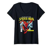 Mujer Marvel Studios Spider-Man BND Movie 2026 Rooftop Comic Panel Camiseta Cuello V