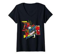 Mujer Marvel Studios Spider-Man Day Spider-Sense Comic Camiseta Cuello V