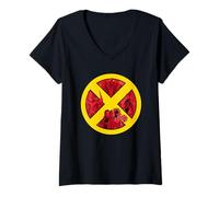 Mujer Marvel Studios X-Men '97 Season 2 X-Logo with X-Force Team Camiseta Cuello V