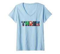Mujer Marvel Super Heroes Avengers Numbers 3 Third 3rd Birthday Camiseta Cuello V