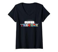 Mujer Marvel Super Heroes Avengers Super Teacher Back to School Camiseta Cuello V