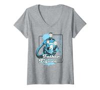 Mujer Marvel Super Heroes Fantastic Four Mr Fantastic Father's Day Camiseta Cuello V