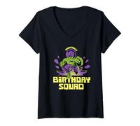 Mujer Marvel Super Heroes Hulk Incredible Birthday Squad Party Camiseta Cuello V
