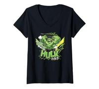 Mujer Marvel Super Heroes Hulk SD Heroes Chibi Japan Kawaii Color Camiseta Cuello V