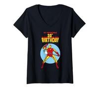 Mujer Marvel Super Heroes Iron Man My Invincible 20th Birthday Camiseta Cuello V