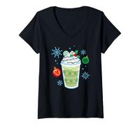 Mujer Marvel Super Heroes Spearmint Drink Christmas Winter Holiday Camiseta Cuello V
