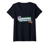 Mujer Marvel Super Heroes Spider-Man "Amazing Birthday Kid" Gift Camiseta Cuello V