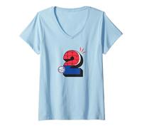 Mujer Marvel Super Heroes Spider-Man Numbers 2 Second 2nd Birthday Camiseta Cuello V