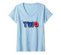 Mujer Marvel Super Heroes Spider-Man Numbers 2 Two 2nd Birthday Camiseta Cuello V